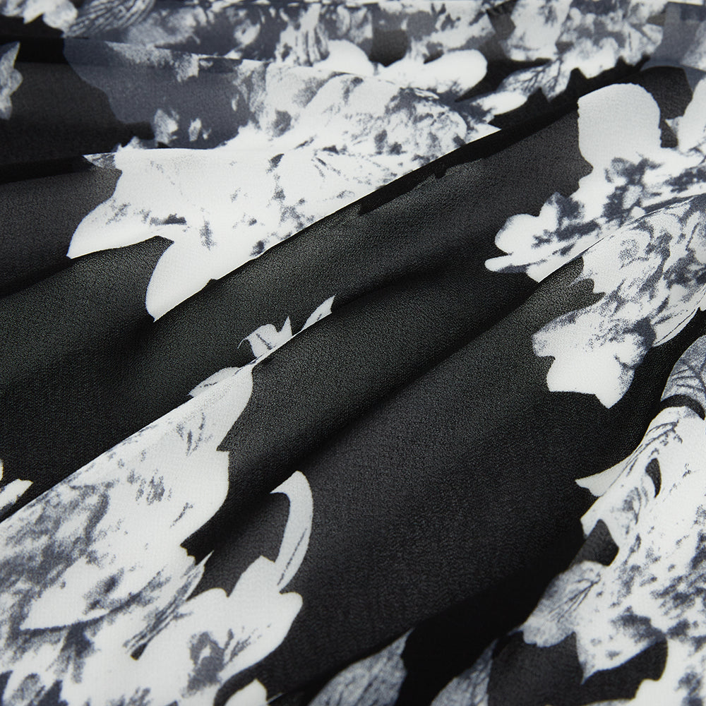 Polyester Flower Pattern Chiffon Fabric - Kool Fabrics