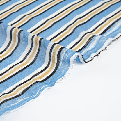 Polyester Stripes Pattern Chiffon Fabric - Kool Fabrics