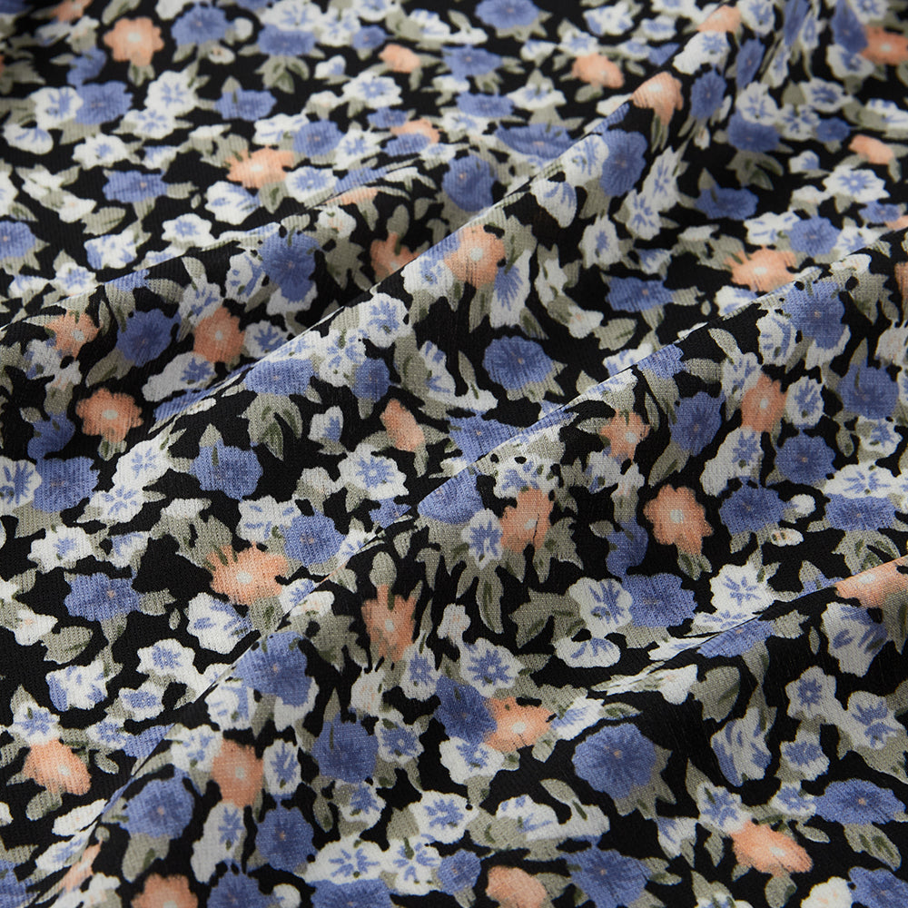 Polyester Flower Pattern Printed Fabric - Kool Fabrics