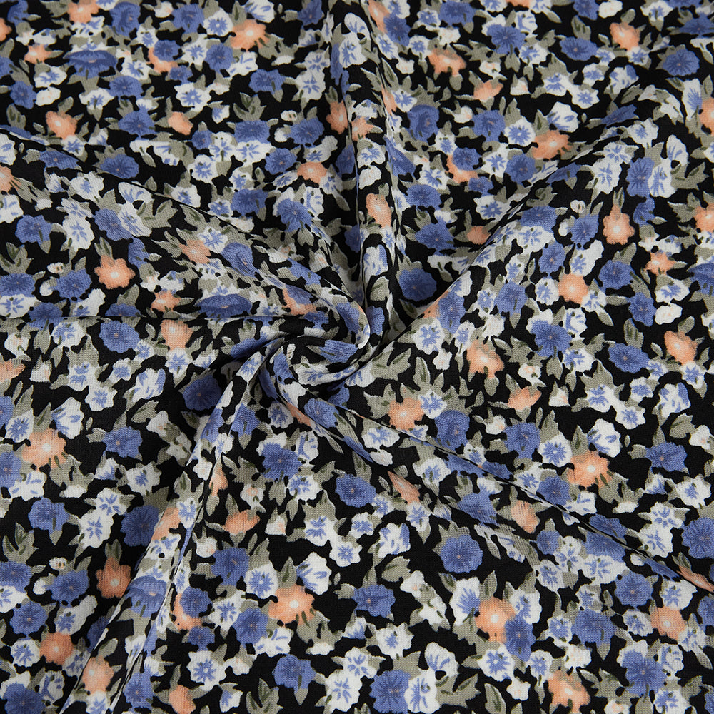 Polyester Flower Pattern Printed Fabric - Kool Fabrics