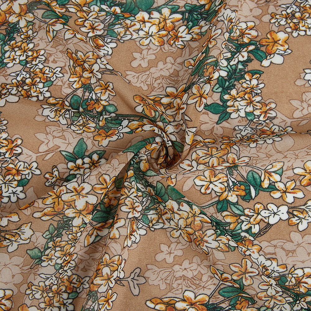 Polyester Flower Pattern Chiffon Fabric - Kool Fabrics