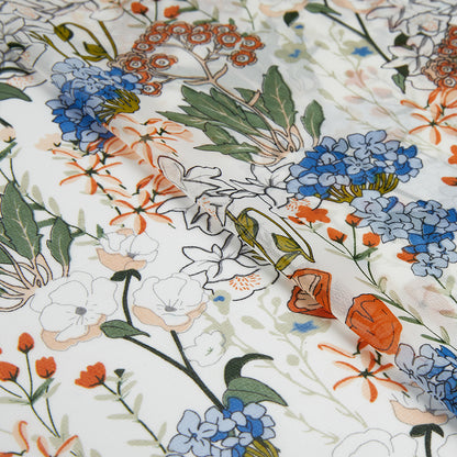 Polyester Flower Pattern Chiffon Fabric - Kool Fabrics