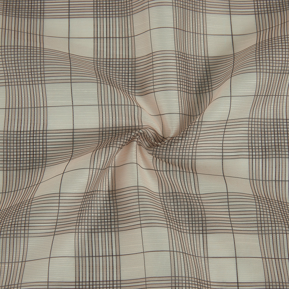 Polyester Check Pattern Printed Fabric