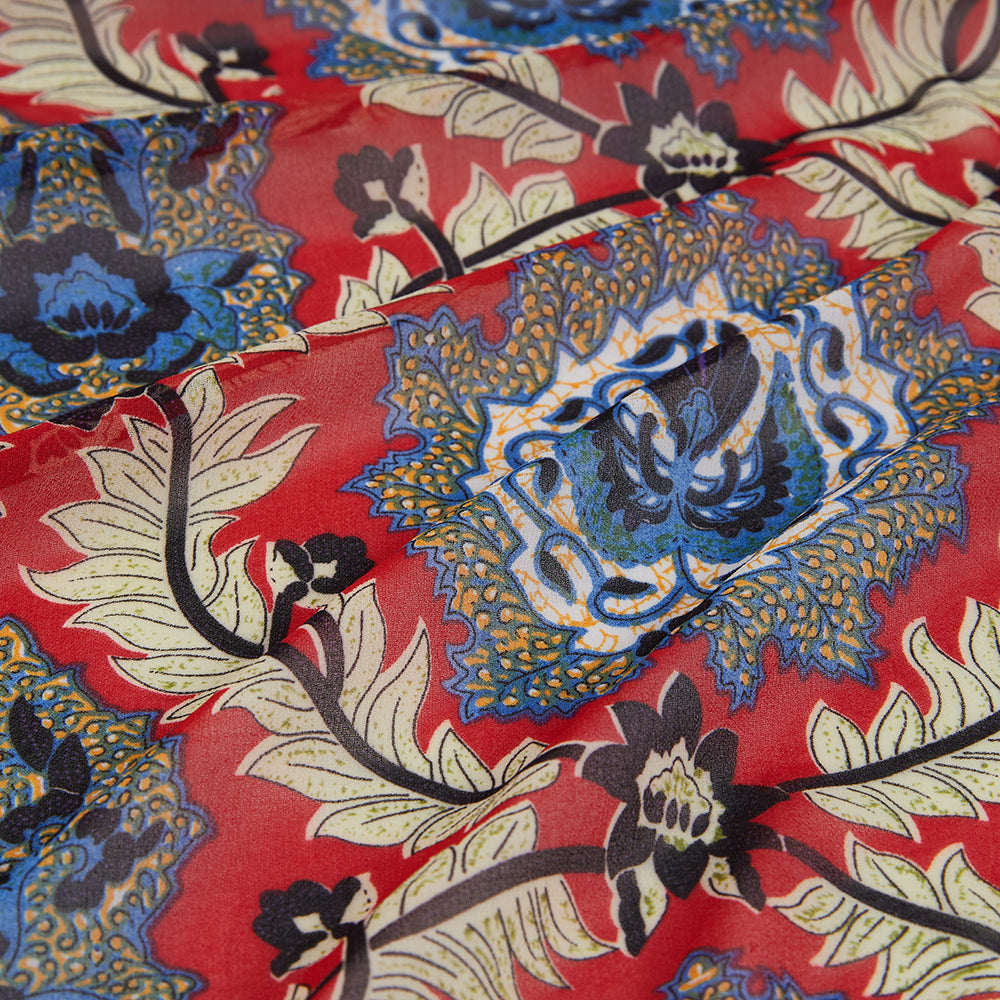 Polyester Ancient Pattern Chiffon Fabric - Kool Fabrics