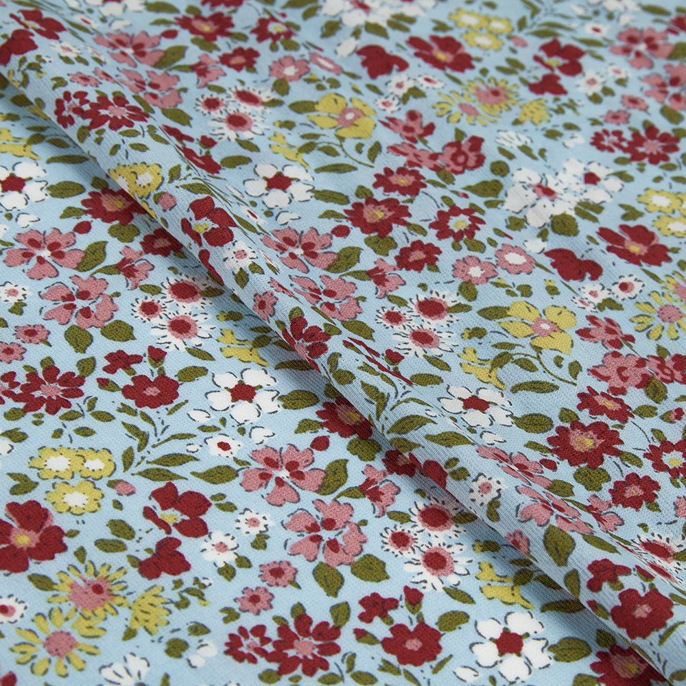 Polyester Flower Pattern Chiffon Fabric - Kool Fabrics