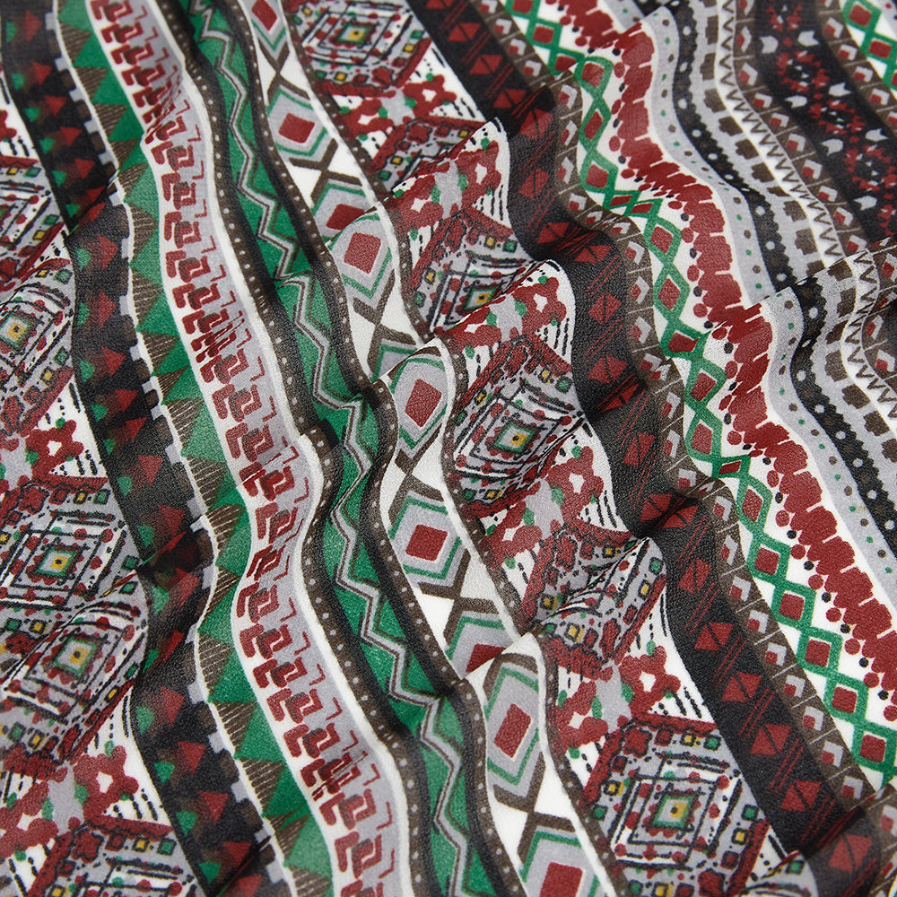 Polyester Ancient Pattern Printed Fabric - Kool Fabrics