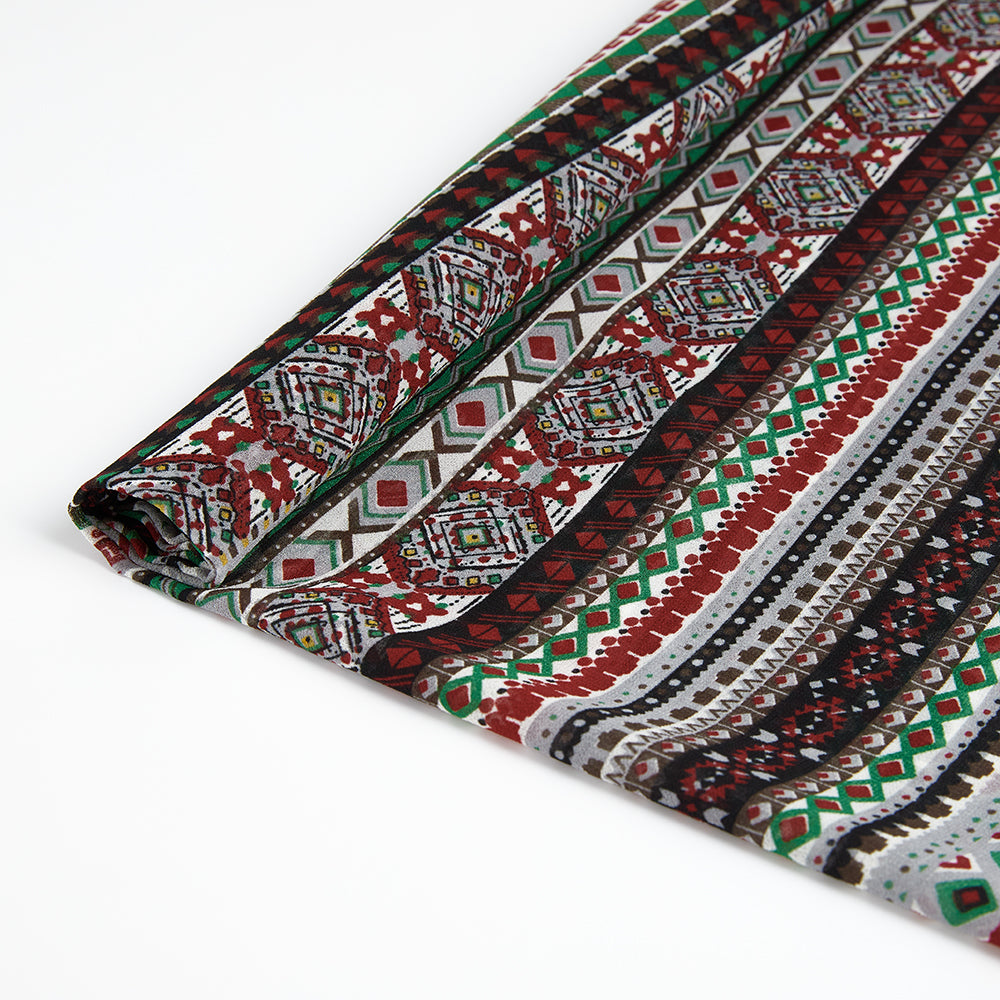 Polyester Ancient Pattern Printed Fabric - Kool Fabrics