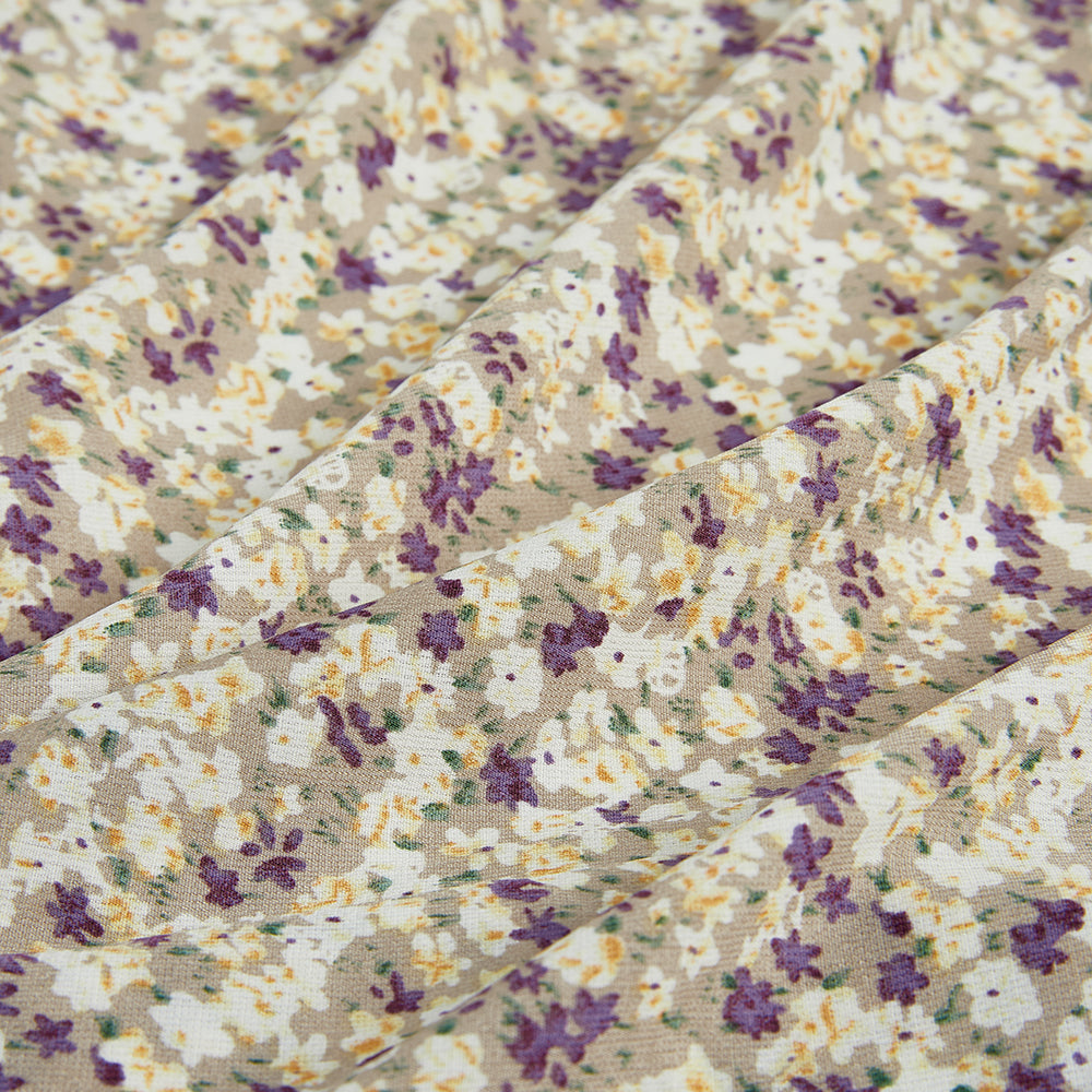 Polyester Flower Pattern Chiffon Fabric - Kool Fabrics