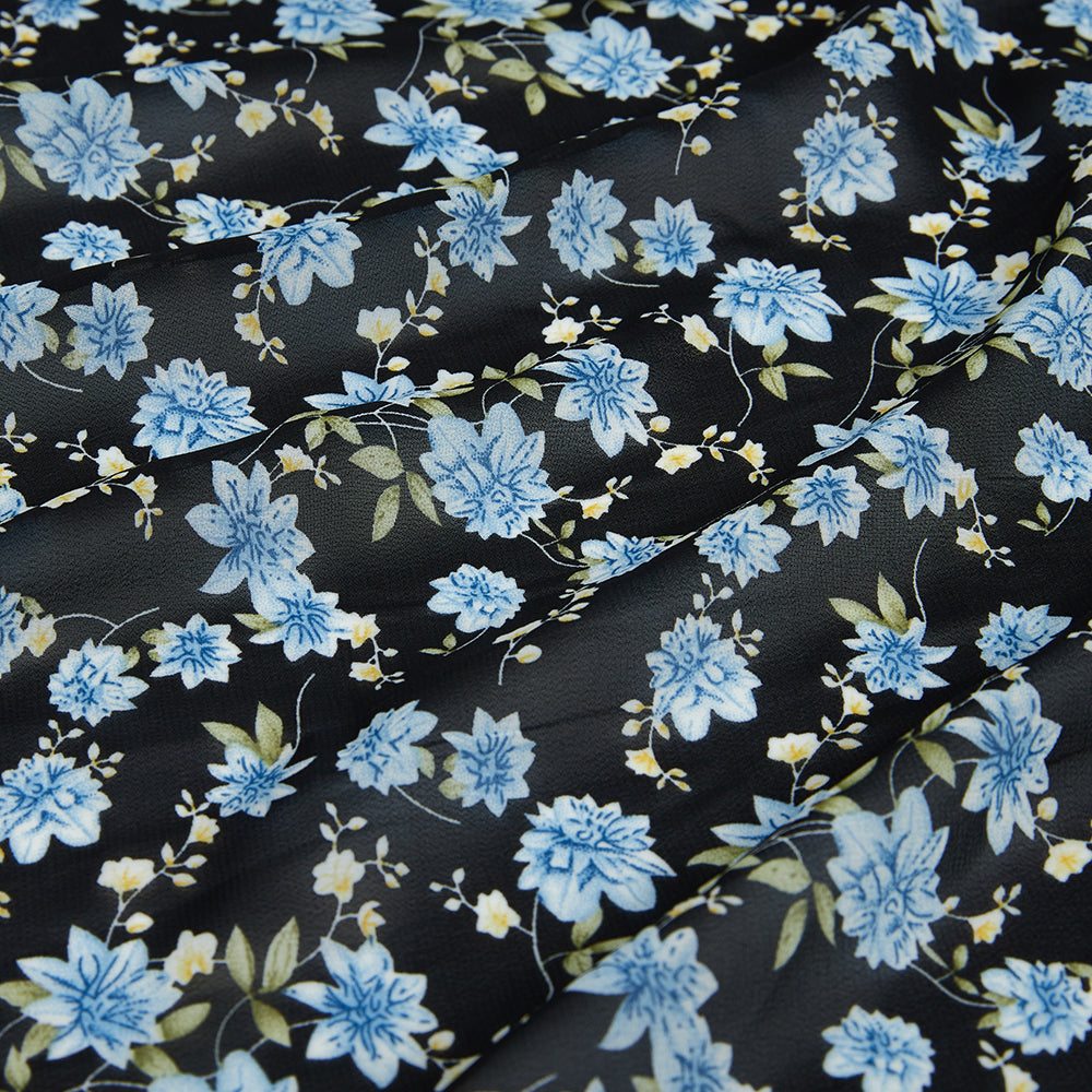 Polyester Flower Pattern Chiffon Fabric - Kool Fabrics