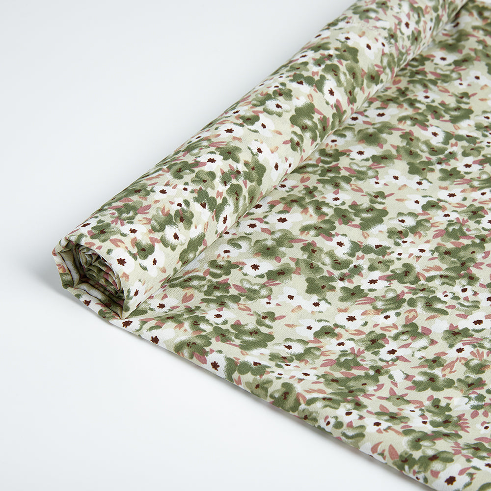 Polyester Flower Pattern Chiffon Fabric - Kool Fabrics