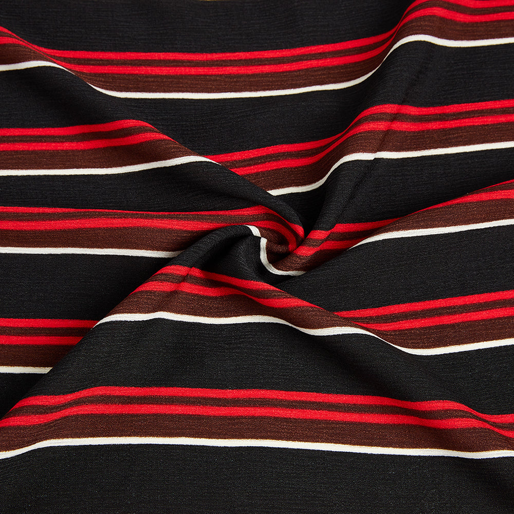 Polyester Stripes Pattern Printed Fabric - Kool Fabrics