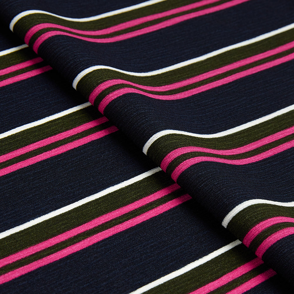 Polyester Stripes Pattern Printed Fabric - Kool Fabrics