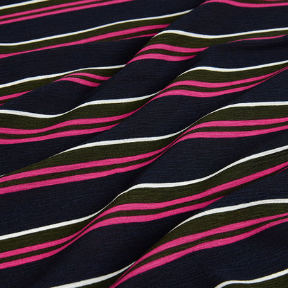 Polyester Stripes Pattern Printed Fabric - Kool Fabrics