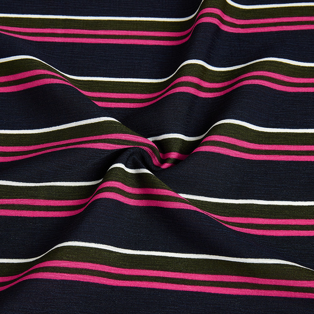 Polyester Stripes Pattern Printed Fabric - Kool Fabrics