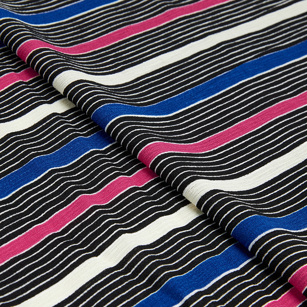 Polyester Stripes Pattern Printed Fabric - Kool Fabrics