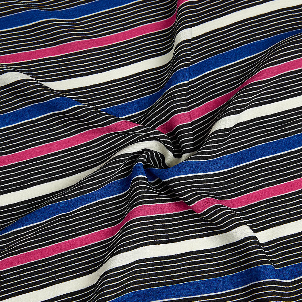 Polyester Stripes Pattern Printed Fabric - Kool Fabrics