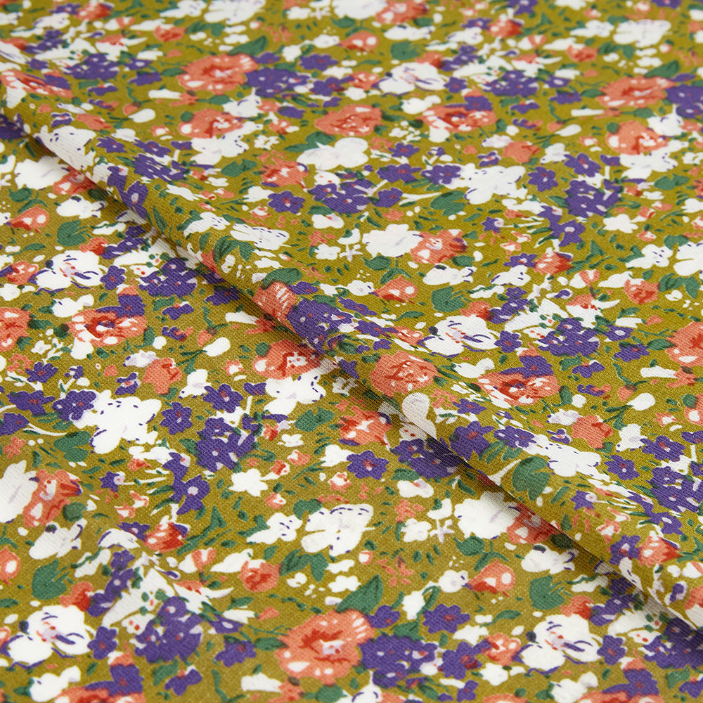 Polyester Flower Pattern Chiffon Fabric - Kool Fabrics