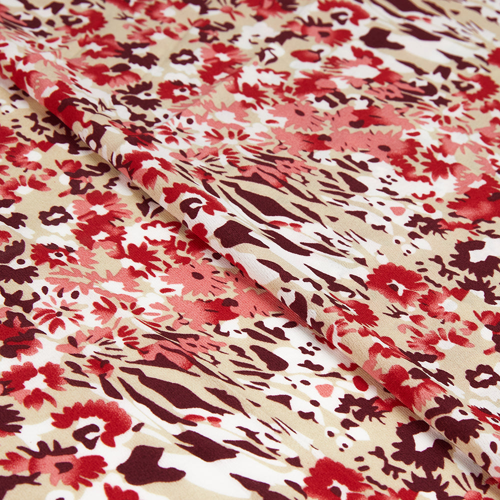 Polyester Flower Pattern Chiffon Fabric - Kool Fabrics