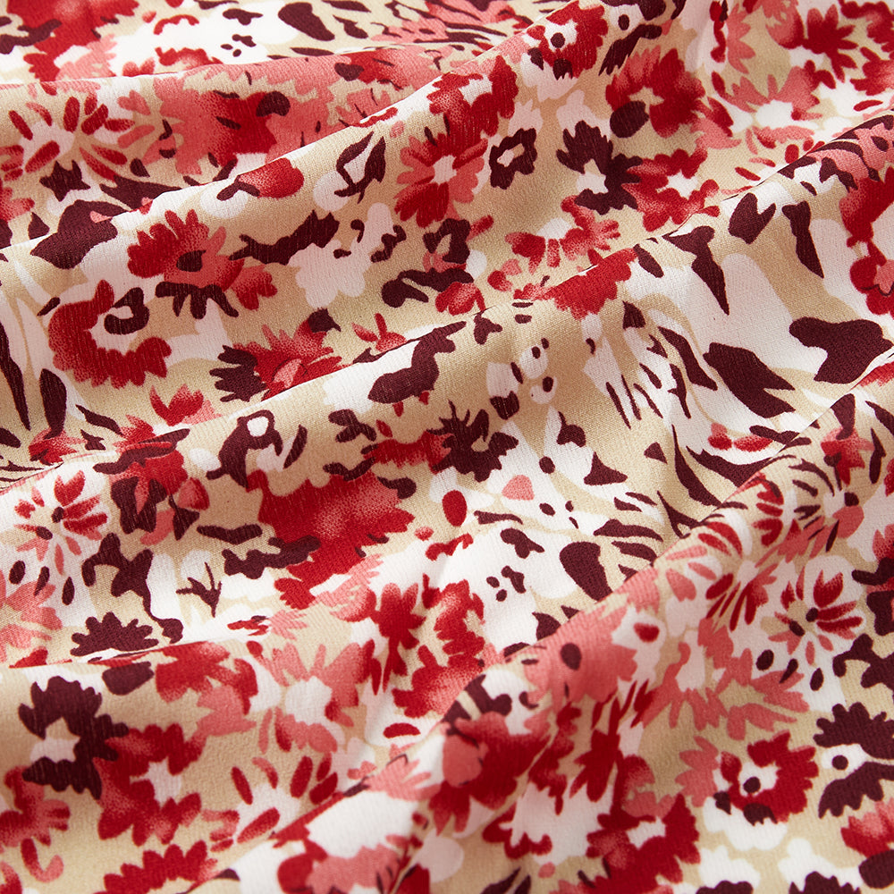 Polyester Flower Pattern Chiffon Fabric - Kool Fabrics