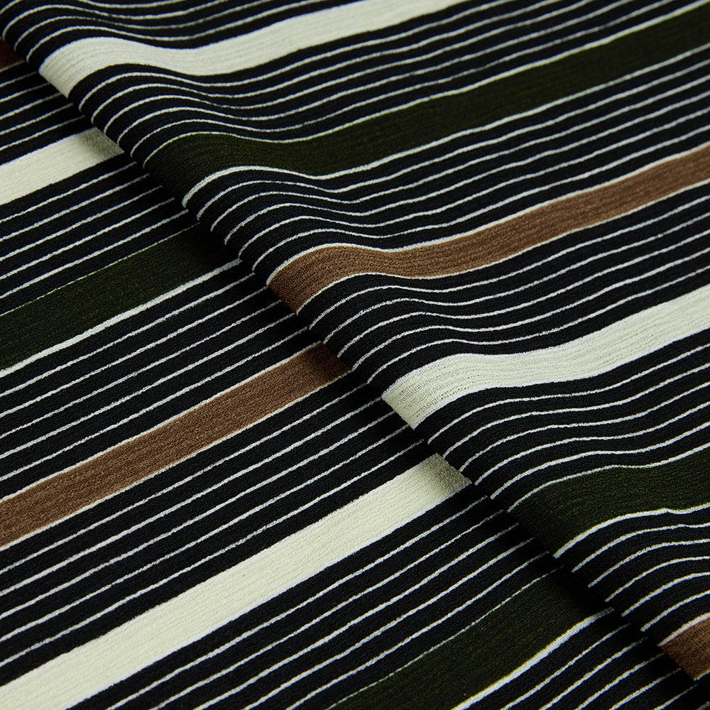 Polyester Stripes Pattern Printed Fabric - Kool Fabrics