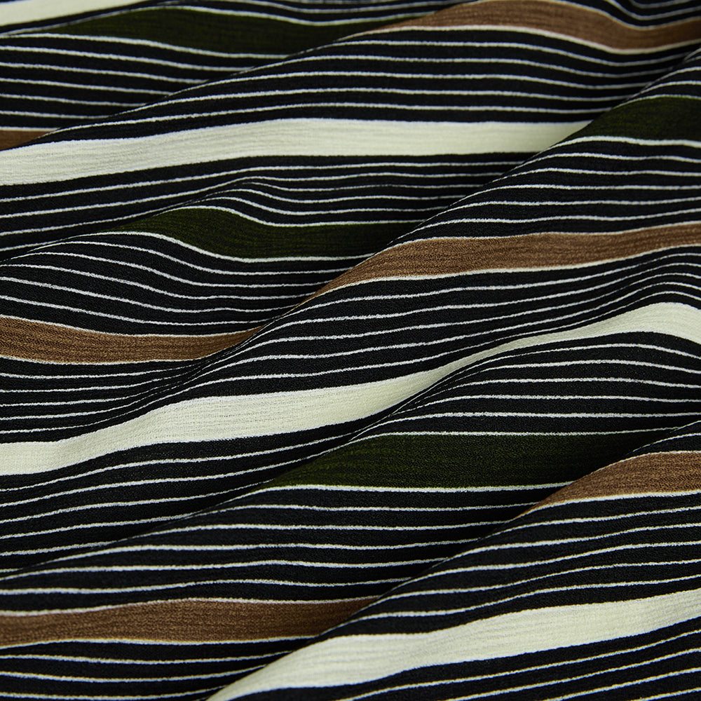 Polyester Stripes Pattern Printed Fabric - Kool Fabrics