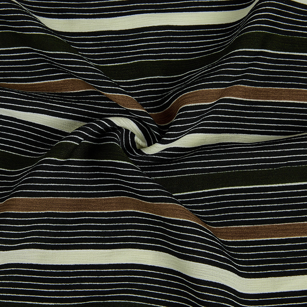 Polyester Stripes Pattern Printed Fabric - Kool Fabrics