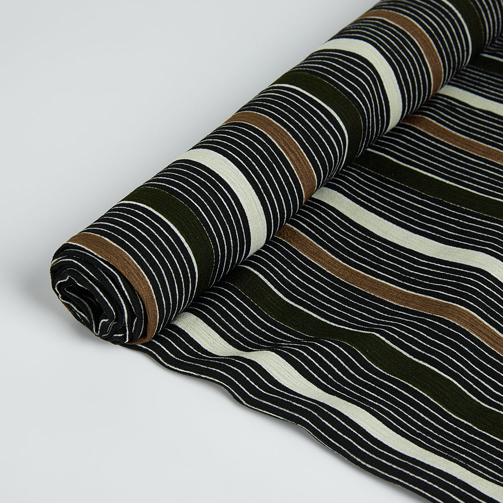 Polyester Stripes Pattern Printed Fabric - Kool Fabrics