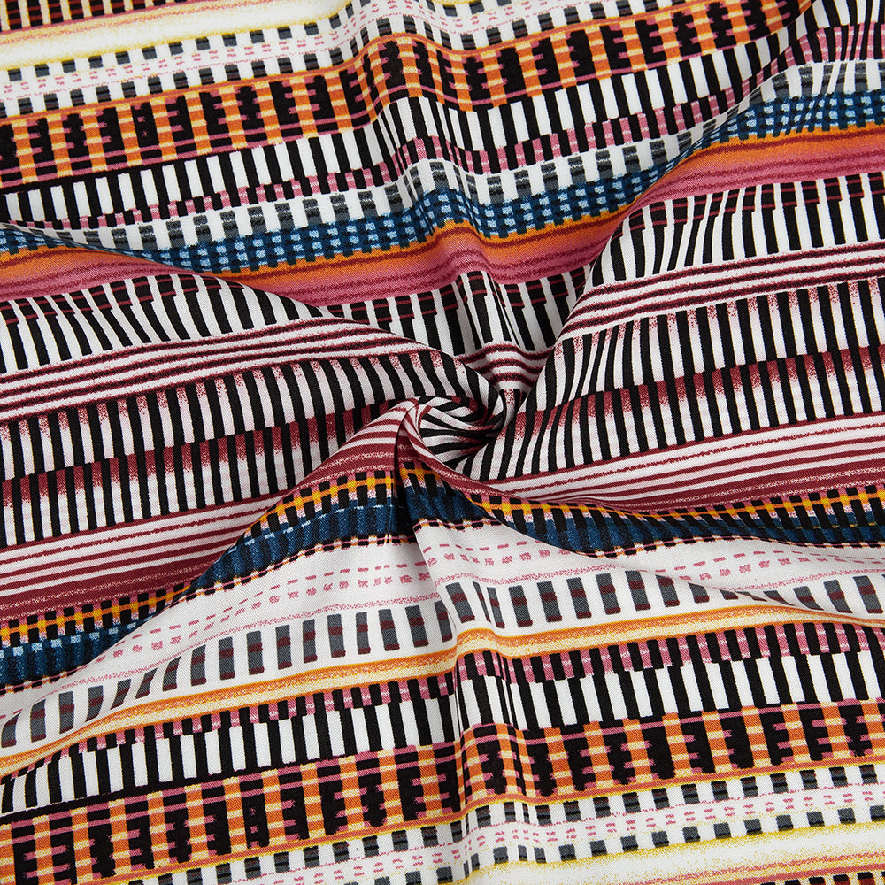 Polyester Ancient Pattern Printed Fabric - Kool Fabrics