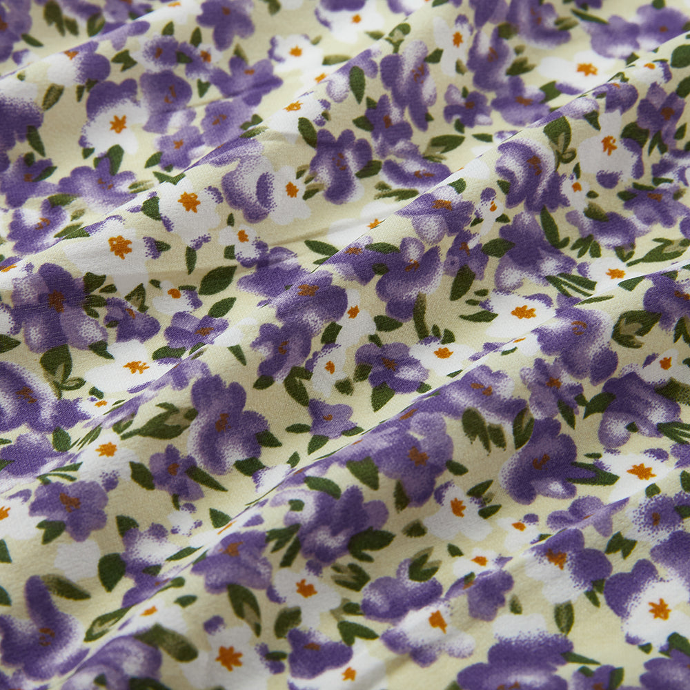 Polyester Flower Pattern Chiffon Fabric - Kool Fabrics