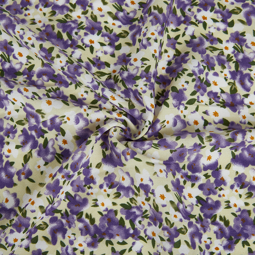 Polyester Flower Pattern Chiffon Fabric - Kool Fabrics