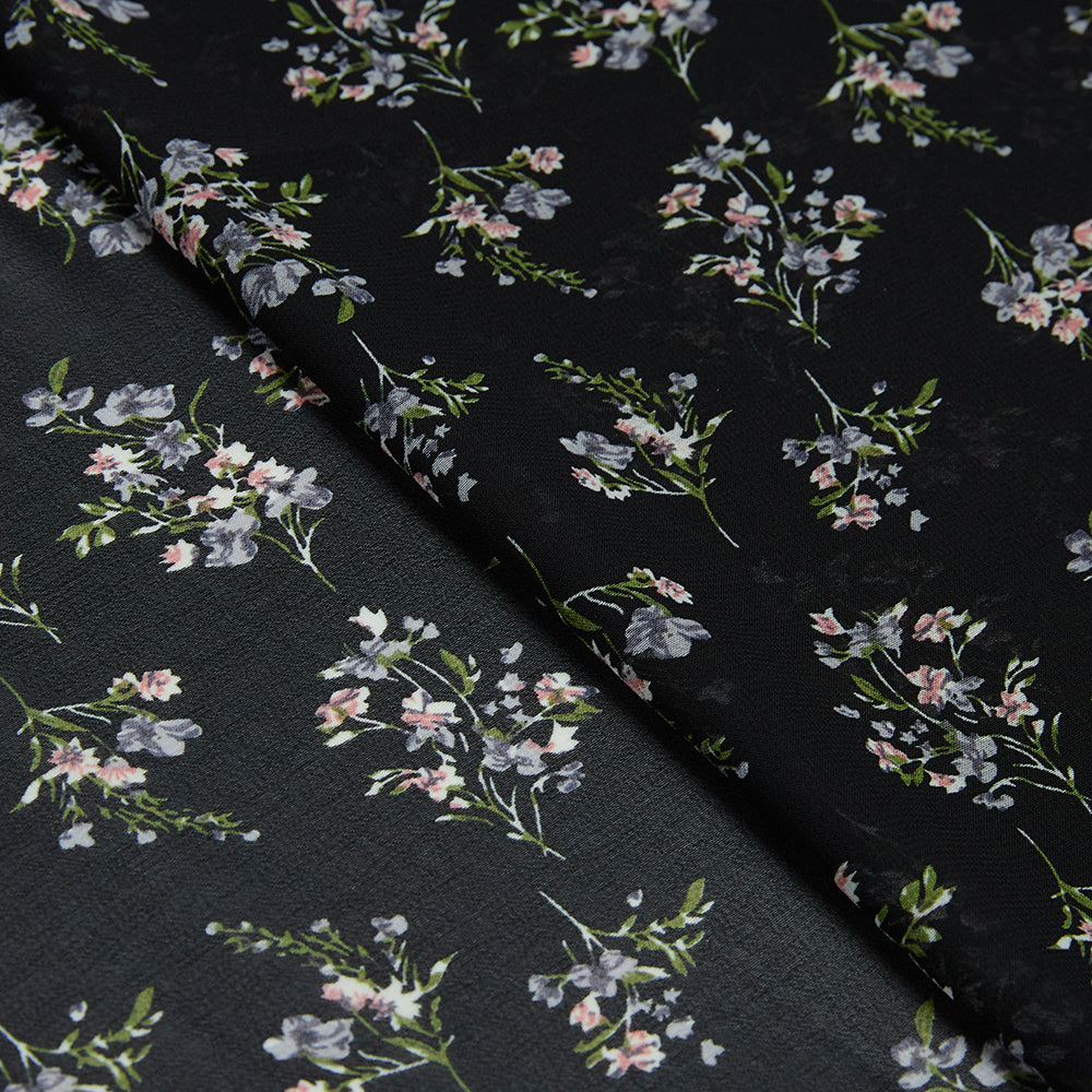 Polyester Flower Pattern Chiffon Fabric - Kool Fabrics