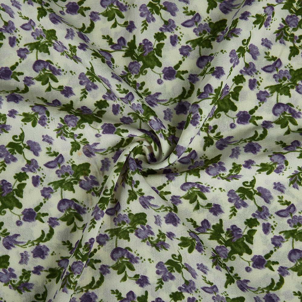 Polyester Flower Pattern Chiffon Fabric - Kool Fabrics