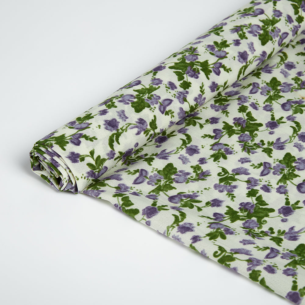 Polyester Flower Pattern Chiffon Fabric - Kool Fabrics