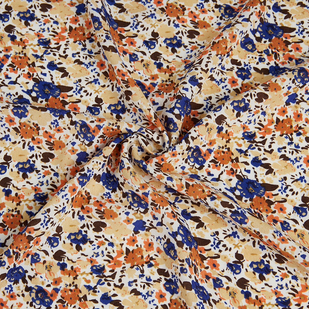 Polyester Flower Pattern Chiffon Fabric - Kool Fabrics