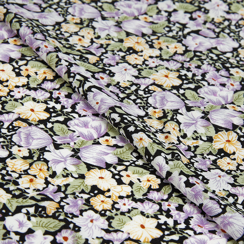 Polyester Flower Pattern Chiffon Fabric - Kool Fabrics