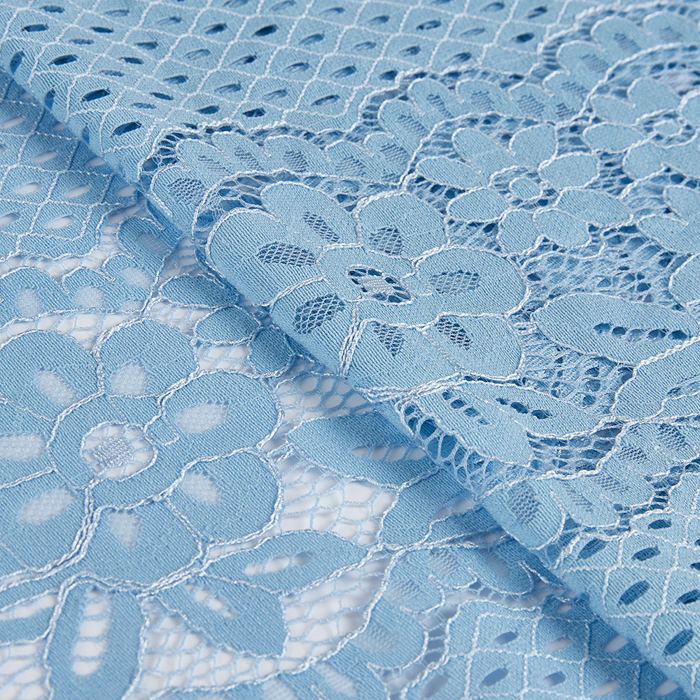 Cotton Polyester Flower Pattern Lace Fabric - Kool Fabrics