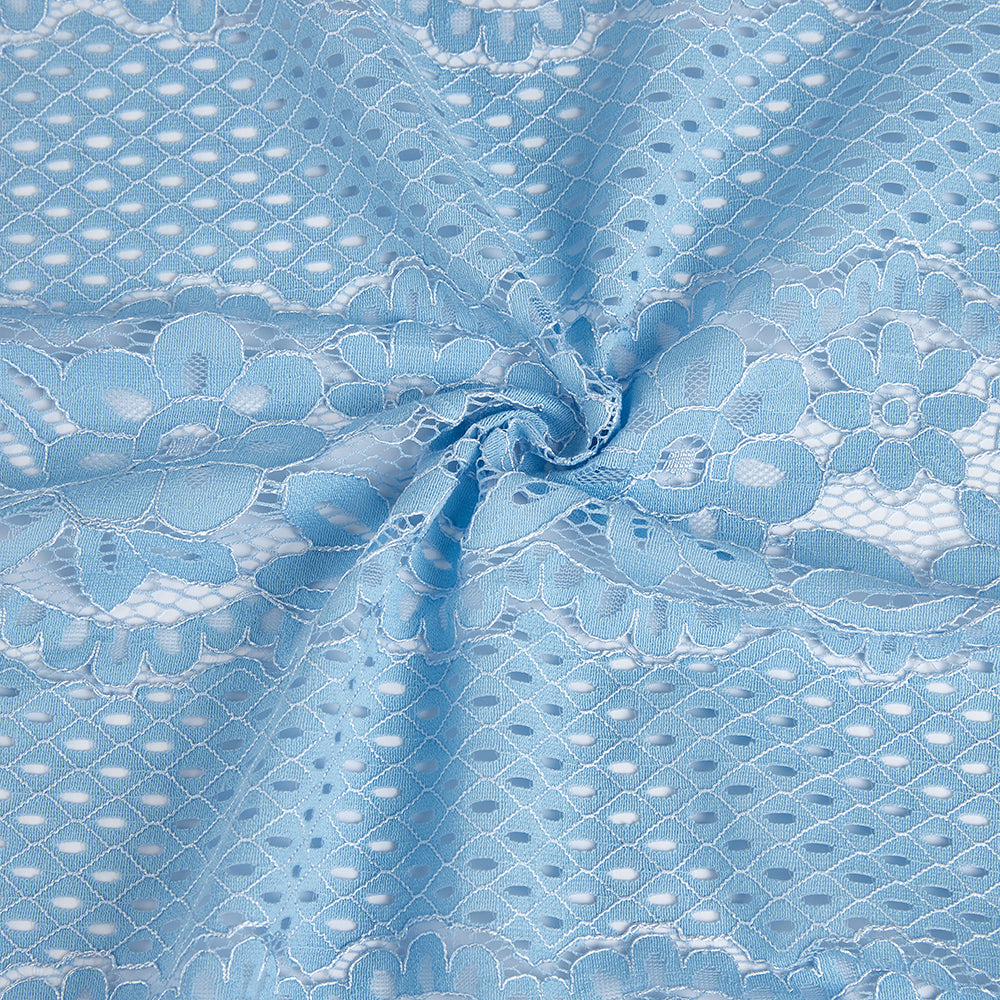 Cotton Polyester Flower Pattern Lace Fabric - Kool Fabrics