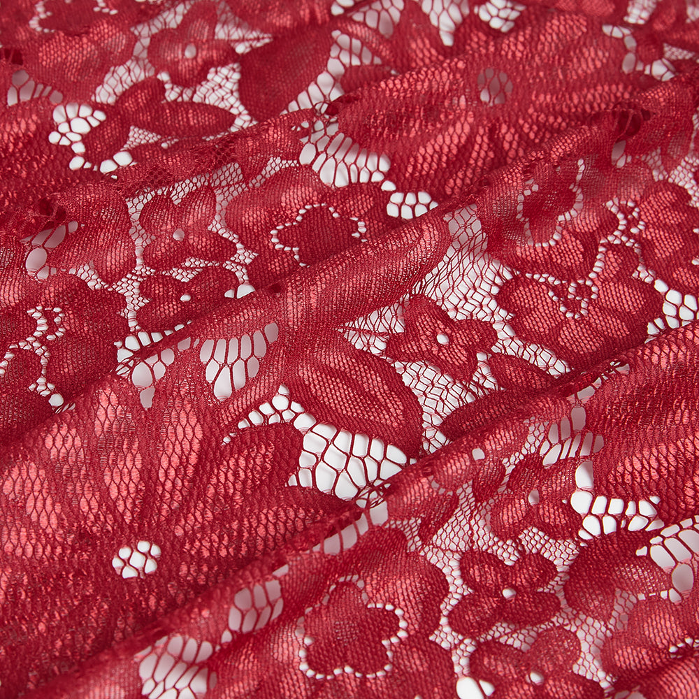 Nylon Flower Pattern Lace Fabric