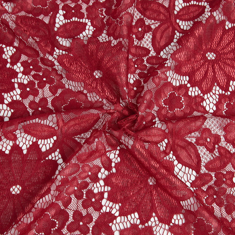 Nylon Flower Pattern Lace Fabric