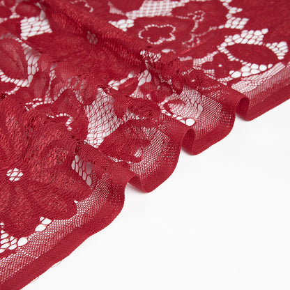 Nylon Flower Pattern Lace Fabric