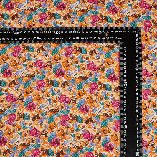 Polyester Flower Pattern Printed Fabric - Kool Fabrics