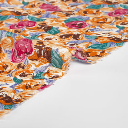 Polyester Flower Pattern Printed Fabric - Kool Fabrics