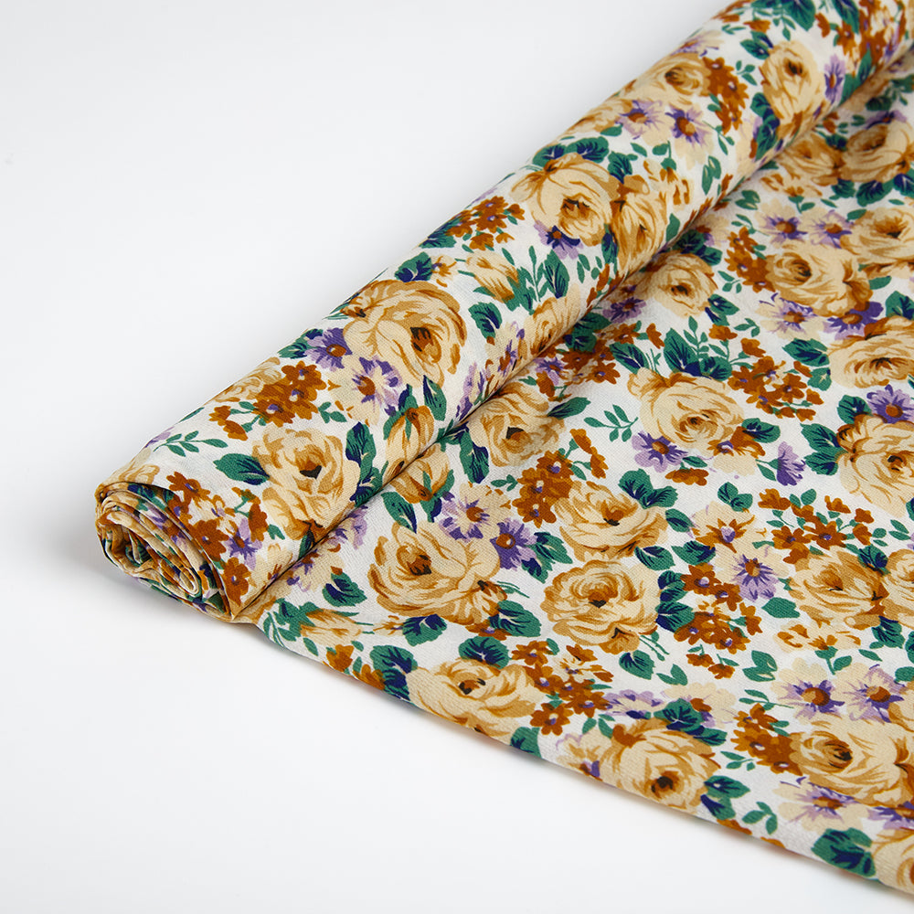 Polyester Flower Pattern Chiffon Fabric - Kool Fabrics