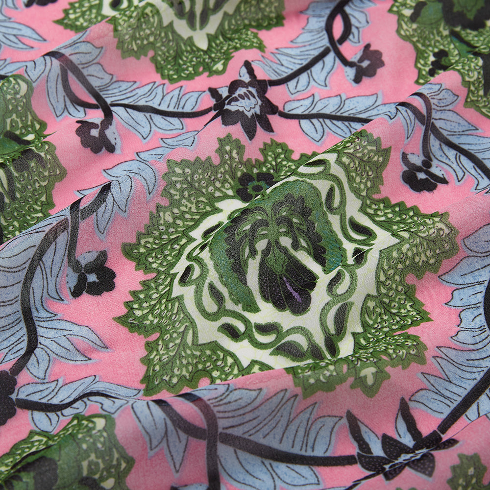 Polyester Ancient Pattern Chiffon Fabric - Kool Fabrics