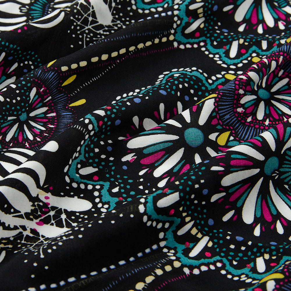 Rayon Flower Pattern Printed Fabric - Kool Fabrics