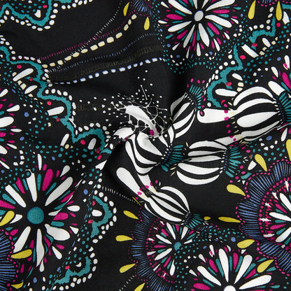 Rayon Flower Pattern Printed Fabric - Kool Fabrics