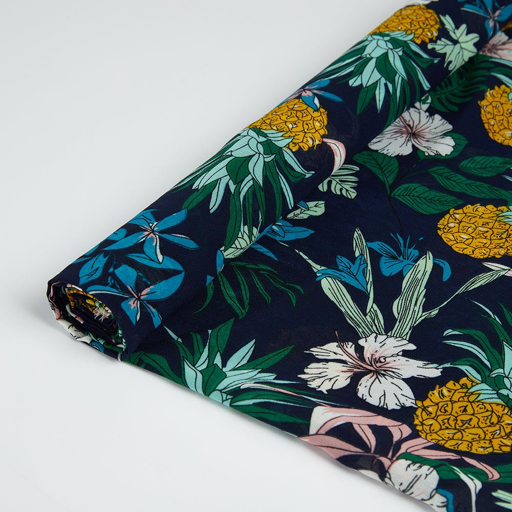 Polyester Flower Pattern Printed Fabric - Kool Fabrics