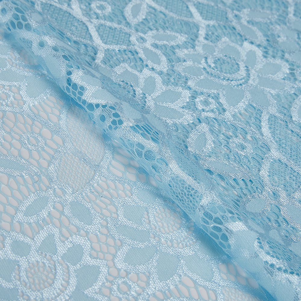 Nylon Flower Pattern Lace Fabric