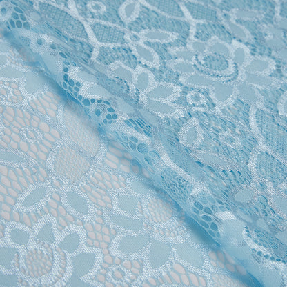 Nylon Flower Pattern Lace Fabric