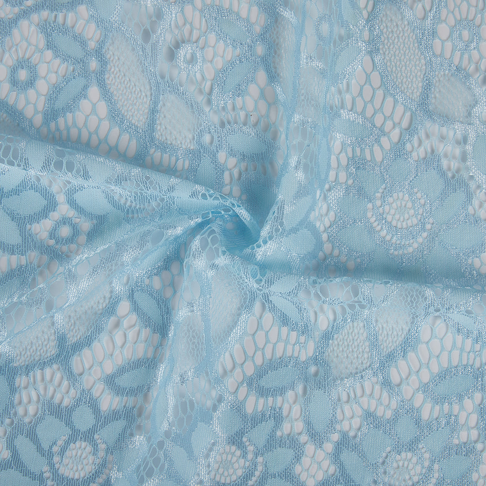 Nylon Flower Pattern Lace Fabric